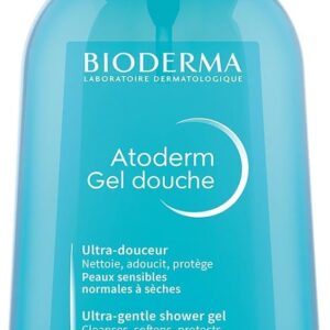 Bioderma Atoderm Shower Gel - Body Wash for Normal, Dry & Sensitive Skin, Gentle Cleanser that Softens & Protects Skin, Soap Free, Subtle Fragrance - 1L
